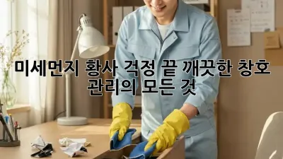미세먼지, 황사 걱정 끝! 깨끗한 창호 관리의 모든 것