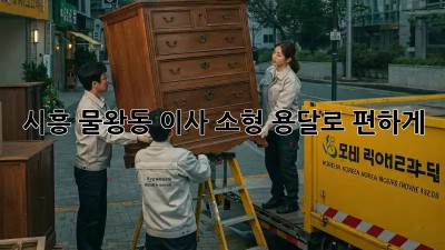 시흥 물왕동 이사? 소형 용달로 편하게!