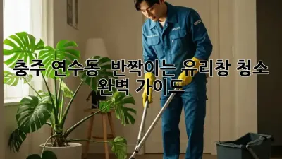 충주 연수동 💎 반짝이는 유리창 청소 ✨ 완벽 가이드
